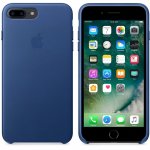 Apple iPhone Leather Case - оригинален кожен кейс (естествена кожа) за iPhone 8 Plus, iPhone 7 Plus (син) 7