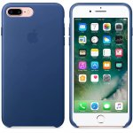 Apple iPhone Leather Case - оригинален кожен кейс (естествена кожа) за iPhone 8 Plus, iPhone 7 Plus (син) 6