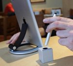 Just Mobile AluPen AluCube - луксозна прецизна алуминиева писалка (стайлус) с поставка (сребрист) 2