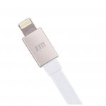 Just Mobile AluCable Flat 100cm Lightning Cable - изключително здрав и качествен Lightning кабел за iPhone, iPad, iPod с Lightning (100 см.) (златист) 1