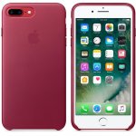 Apple iPhone Leather Case - оригинален кожен кейс (естествена кожа) за iPhone 8 Plus, iPhone 7 Plus (светлочервен) 6