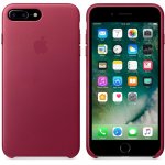 Apple iPhone Leather Case - оригинален кожен кейс (естествена кожа) за iPhone 8 Plus, iPhone 7 Plus (светлочервен) 4
