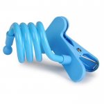 Clip-on Flexible Desktop Holder - универсална поставка за бюро и плоскости за мобилни устройства с ширина до 10 см. (син) 2