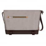 Moshi Aerio Messenger Bag - стилна кожена чанта за MacBook Pro 15 и лаптопи до 15.4 ин. (сива) 1