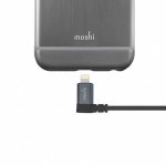 Moshi Lightning to USB Cable 90 degrees - Lightning кабел за iPhone, iPad, iPod и всички устройства с Lightning конектор (150 см) (черен) 3