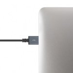 Moshi Lightning to USB Cable 90 degrees - Lightning кабел за iPhone, iPad, iPod и всички устройства с Lightning конектор (150 см) (черен) 1