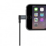 Moshi Lightning to USB Cable 90 degrees - Lightning кабел за iPhone, iPad, iPod и всички устройства с Lightning конектор (150 см) (черен) 2