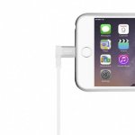 Moshi Lightning to USB Cable 90 degrees - USB кабел за iPhone 8, iPhone 7, 7 Plus, 6/6S, 6/6S Plus, 5/5S/5C/SE, iPad, iPod и всички устройства с Lightning конектор (150 см) (бял) 2