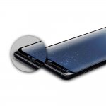 Eiger 3D Glass Edge to Edge Curved Tempered Glass - калено стъклено защитно покритие с извити ръбове за целия дисплея на Samsung Galaxy S8 (черен-прозрачен) 2