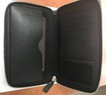 Beyzacases Wallet Leather Universal Case - универсален кожен (естествена кожа) калъф тип портфейл за смартфони до 6 инча (черен) 1