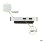 Moshi USB-C Symbus Dock - USB-C хъб за свързване от USB-C към HDMI 4K, Ethernet, USB-A (сребрист) 1