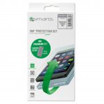 4smarts 360° Premium Protection Set - тънък силиконов кейс и стъклено защитно покритие 2.5D за дисплея на iPhone 8, iPhone 7 (прозрачен) 1