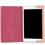 Knomo Leather Wrap Folio Case - луксозен кожен (естествена кожа) кейс и поставка за iPad Pro 9.7 (розово злато) 2