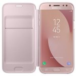 Samsung Flip Wallet Cover EF-WJ530CP - оригинален кожен кейс за Samsung Galaxy J5 (2017) (розов) 1