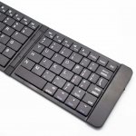 Case Studi Foldable Keyboard - сгъваема алуминиева безжична клавиатура за таблети, смартфони и компютри с Bluetooth (черна) 1