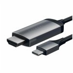 Satechi Aluminum 4K USB-C to HDMI Cable - кабел с поддръжка на 4K за свързване от USB-C към HDMI (тъмносив) 1