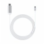Satechi Aluminum 4K USB-C to HDMI Cable - кабел с поддръжка на 4K за свързване от USB-C към HDMI (сребрист) 5