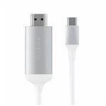 Satechi Aluminum 4K USB-C to HDMI Cable - кабел с поддръжка на 4K за свързване от USB-C към HDMI (сребрист) 3