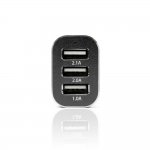 Veho Car Charger USB 5.1A - зарядно за кола (5.1 Ампера) с 3 USB изхода за смартфони и таблети (черен) 3