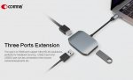 Comma Clian USB-C to HDMI Hub - USB-C хъб за свързване от USB-C към HDMI 4K и USB 3.0 (тъмносив) 2