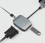 Comma Clian USB-C to VGA Hub - USB-C хъб за свързване от USB-C към VGA и USB 3.0 (тъмносив) 1