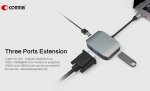 Comma Clian USB-C to VGA Hub - USB-C хъб за свързване от USB-C към VGA и USB 3.0 (тъмносив) 2