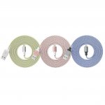 Devia Vogue Lightning Cable - текстилен кабел за iPhone, iPad и iPod с Lightning (сив-син) 1
