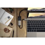 Satechi Aluminum USB-C to VGA Adapter - адаптер за свързване от USB-C към VGA (тъмносив) 5