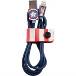 USB Tribe Marvel Captain America Lightning Cable - сертифициран Lightning кабел за iPhone, iPad и iPod с Lightning  (120 см)  2