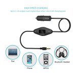 TeckNet F27 In-Car Universal FM Transmitter - зарядно за кола с универсален FM трансмитер за мобилни устройства (черен) 5