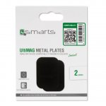 4smarts Ultimag Metal Plate - два броя метална пластина с кожено покритие за магнитни поставки (черен) 2