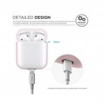 Elago Airpods Silicone Hang Case - силиконов калъф с карабинер за Apple Airpods (розов) 2