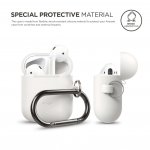 Elago Airpods Silicone Hang Case - силиконов калъф с карабинер за Apple Airpods (бял) 3
