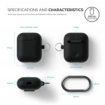 Elago Airpods Silicone Hang Case - силиконов калъф с карабинер за Apple Airpods (черен) 1