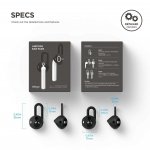 Elago Airpods EarPads - антибактериални силиконови калъфчета за Apple Airpods (черен) (4 броя) 6