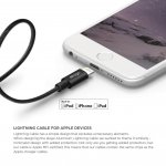 Elago Aluminum Lightning USB Cable - USB кабел за iPhone, iPad, iPod с Lightning (черен) 1