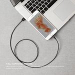 Elago Aluminum Lightning USB Cable - USB кабел за iPhone, iPad, iPod с Lightning (черен) 3