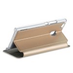 4smarts Supremo Book Flip Case - кожен калъф с поставка и отделение за кр. карта за Samsung Galaxy J3 (2017) (златист) 3