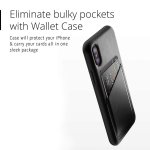 Mujjo Leather Wallet Case - кожен (естествена кожа) кейс с джоб за кредитна карта за iPhone XS, iPhone X (черен) 2