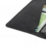 Krusell Sunne Folio Case - кожен калъф (ествествена кожа) тип портфейл за iPhone XS, iPhone X (черен) 5