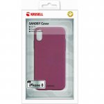 Krusell Sandby Cover - поликарбонатов кейс за iPhone XS, iPhone X (червен) 5