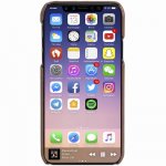 Krusell Sunne Cover - кожен кейс (ествествена кожа) за iPhone XS, iPhone X (кафяв) 1