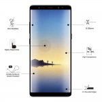 Eiger 3D Glass Case Friendly Curved Tempered Glass - калено стъклено защитно покритие с извити ръбове за целия дисплея на Samsung Galaxy Note 8 (черен-прозрачен) 5