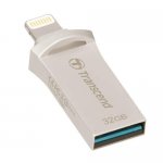 Transcend JetDrive USB 3.1 Go 500S 32GB - външна памет за iPhone, iPad, iPod с Lightning (32GB) (сребрист) 1
