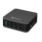 4smarts Charging Station VoltPlug Qualcomm Quick Charge 3.0 & USB Type-C 40W (12A)- захранване с 4хUSB изхода и USB-C изход  3