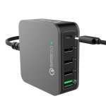 4smarts Charging Station VoltPlug Qualcomm Quick Charge 3.0 & USB Type-C 40W (12A)- захранване с 4хUSB изхода и USB-C изход  2