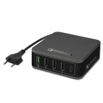 4smarts Charging Station VoltPlug Qualcomm Quick Charge 3.0 & USB Type-C 40W (12A)- захранване с 4хUSB изхода и USB-C изход  1