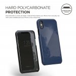 Elago S8 Slim Fit 2 Case - качествен поликарбонатов кейс за iPhone XS, iPhone X (тъмносин) 2