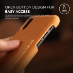 Elago Leather Wallet Case - кожен (естествена кожа) кейс с джобове за кредитни карти за iPhone XS, iPhone X (кафяв) 1