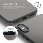 Elago Origin Case - тънък полипропиленов кейс (0.3 mm) за iPhone XS, iPhone X (тъмносив) 6